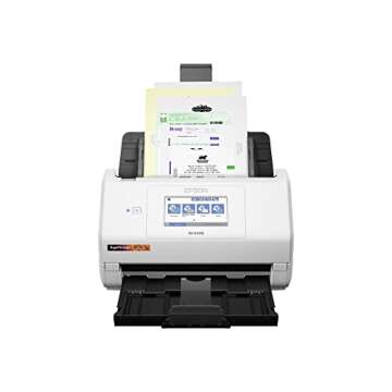 Epson - RapidReceipt RR-600W - Wireless Desktop Color 2-Sided Receipt and Document Scanner - Receipt Management and PDF Software for PC and Mac - Touchscreen and Auto Document Feeder - White