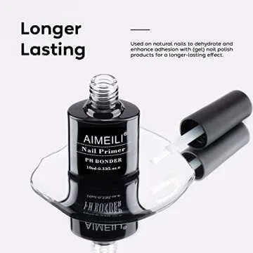 AIMEILI Nail Prep Bond Primer U V LED Gel Foundation and Rubber Base Gel