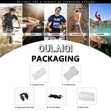 OULAIQI Sports Sunglasses for Men and Women - Stylish Protection