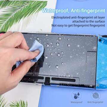 DLseego Dockable Crystal Case for Nintendo Switch, Glitter Bling Cover with Shock-Absorption and Ant...