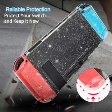 DLseego Dockable Glitter Case for Nintendo Switch