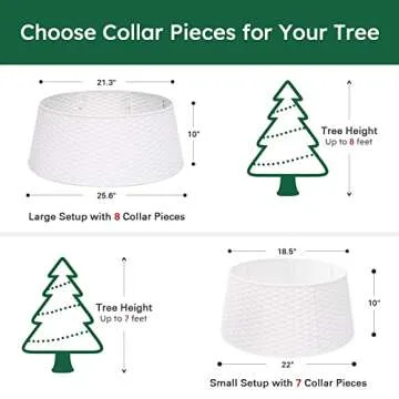 HarcoHome Round Rattan Christmas Tree Collar Wicker Christmas Tree Ring Skirt Base Cover Christmas Decorations for Xmas Tree Plastic Wicker 25.6" Bottom Diameter and 10" Height (Red)