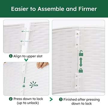 HarcoHome Round Rattan Christmas Tree Collar Wicker Christmas Tree Ring Skirt Base Cover Christmas Decorations for Xmas Tree Plastic Wicker 25.6" Bottom Diameter and 10" Height (Red)