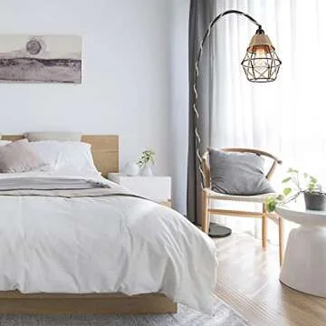 Industrial 15ft Pendant Lights - Hanging Light Kit with Switch Plug in Vintage Fabric Lamp with Twisted Hemp Rope Pendant Lights Socket Set E26 E27 for Pendant Lamp Farmhouse Lamp Cable DIY