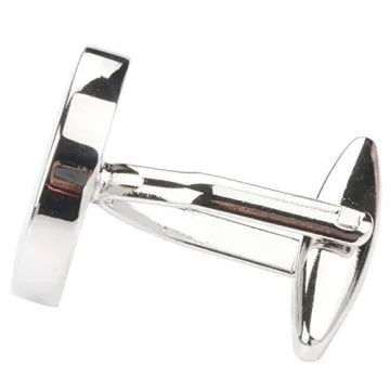 Classic Stainless Steel Initial Cufflinks for Men