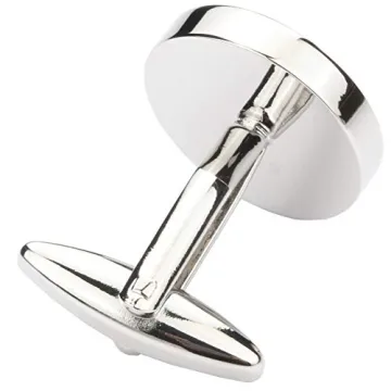 Classic Stainless Steel Initial Cufflinks for Men