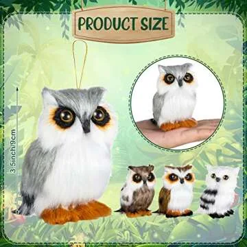 HyDren 8 Pieces Valentines Day Gifts Mini Stuffed Owl Plush Toy 3.2 Inch Soft Owl Stuffed Animal Gray Snowy Owl Plush White Owl Decor for Holiday Wedding Hanging Ornaments Birthday Party Presents