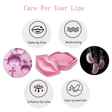Yeweian 20Pcs Collagen Lip Mask for Moisturizing Care