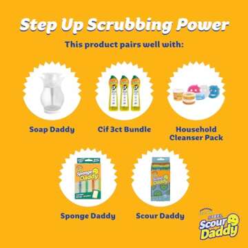 Durable Scrub Daddy Steel Pads for Easy Heavy Duty Cleaning