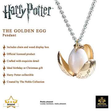 Noble Collection Harry Potter Egg at Heart of Gold Necklace