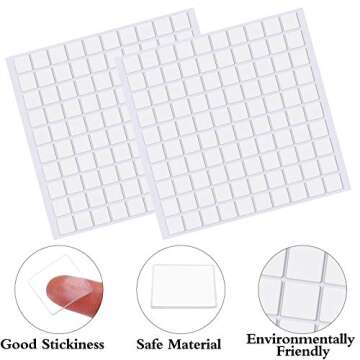 Aneco Double-Sided Clear Sticky Putty for Crafts 200 Pieces