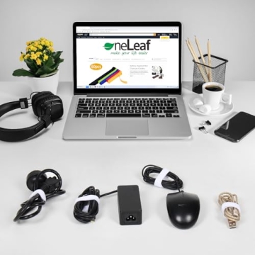 OneLeaf 110PCS Reusable Cable Ties for Easy Organization