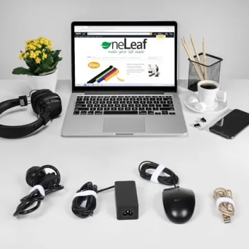 OneLeaf 110PCS Reusable Cable Ties for Easy Organization