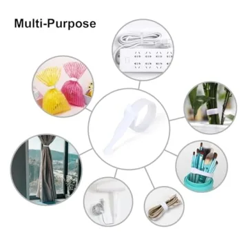 OneLeaf 110PCS Reusable Cable Ties for Easy Organization