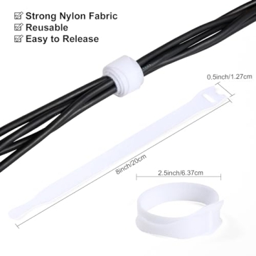 OneLeaf 110PCS Reusable Cable Ties for Easy Organization