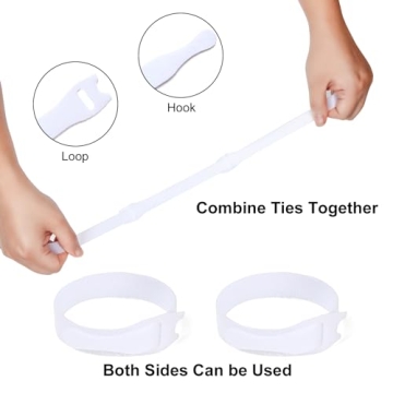 OneLeaf 110PCS Reusable Cable Ties for Easy Organization