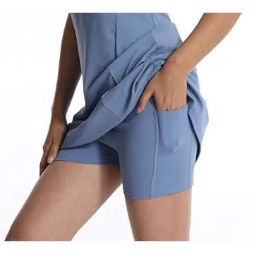 KuaCua Women's Tennis Dress with Shorts and Bra