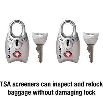 Master Lock 4689T TSA Approved Lock Set, 2 Pack