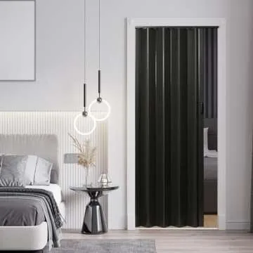 LTL Home Products Homestyle 36 by 80 Inch Plaza Vinyl Interior Folding Accordion Door with Simple Installation and Hardware, Espresso