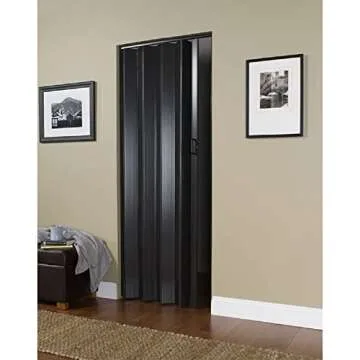 LTL Home Products Homestyle 36 by 80 Inch Plaza Vinyl Interior Folding Accordion Door with Simple Installation and Hardware, Espresso