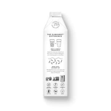 Elmhurst 1925 Milked Oats Sweetened Oat Milk, Dairy Free, Vegan, 32 Ounce (Pack of 6)