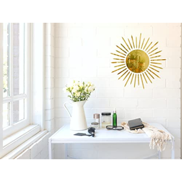 Preppy Sunburst Mirror Decor for Teen Girls Room