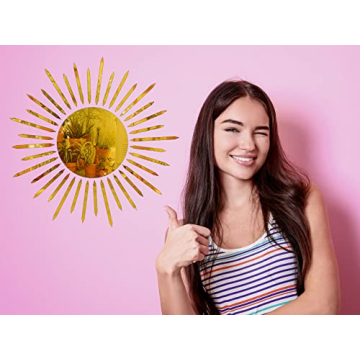 Preppy Sunburst Mirror Decor for Teen Girls Room