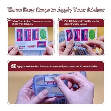 iouwei Travel Pill Organizer with Medicine Labels - Compact & Durable