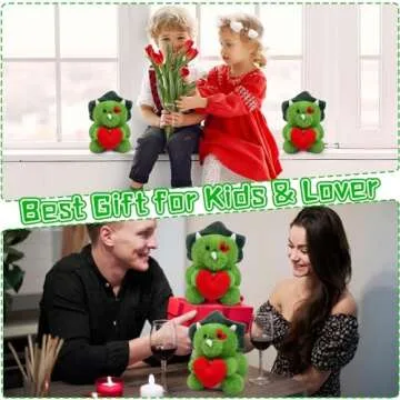 JIZWPOOM Valentine's Day Triceratops Plush Toy for All Ages