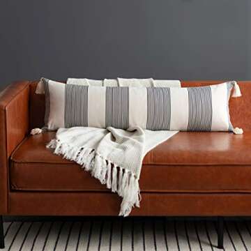 Stylish Hofdeco Boho Lumbar Pillow Cover 12x40"