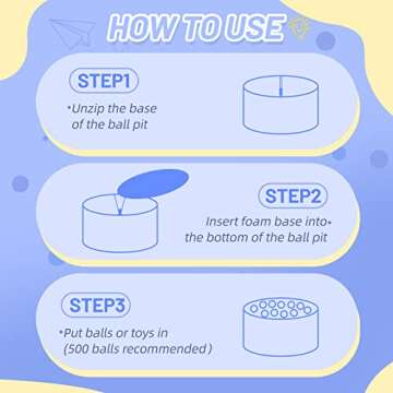 SUPFOO Foam Ball Pit for Toddlers - Safe Play Zone