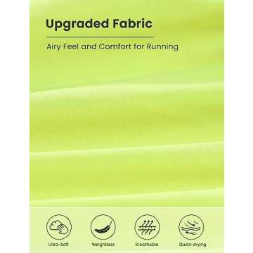 CRZ YOGA Womens High Waisted Running Shorts Mesh Liner 3'' Dolphin Quick Dry for Athletic Gym Track Workout with Zip Pocket Neon Yellow Medium