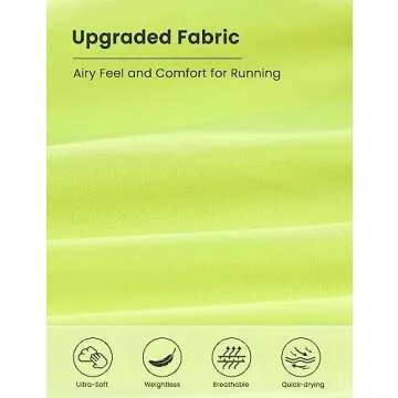 CRZ YOGA Womens High Waisted Running Shorts Mesh Liner 3'' Dolphin Quick Dry for Athletic Gym Track Workout with Zip Pocket Neon Yellow Medium