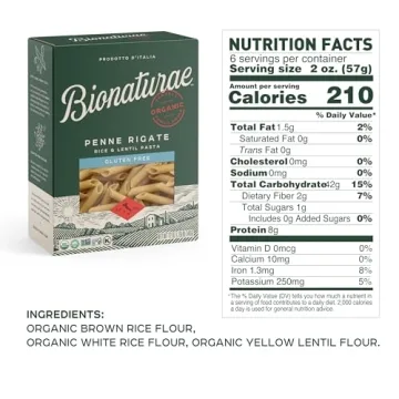 Bionaturae Gluten Free Organic Penne Pasta - High Protein
