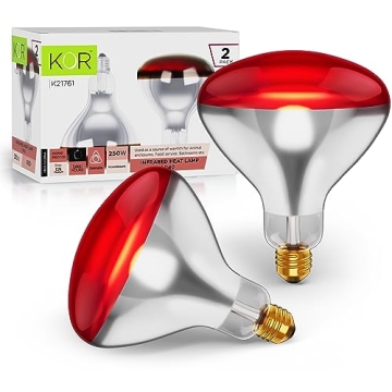 250W R40 Infrared Heat Lamp Bulbs 2-Pack