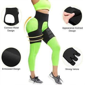 Reshe 4-in-1 Waist Arm and Thigh Trimmer Women Weight Loss Waist Trainer Belt…