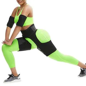 Reshe 4-in-1 Waist Arm and Thigh Trimmer Women Weight Loss Waist Trainer Belt…