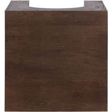 Meridian Furniture 273Brown-E Arch Collection Art Deco End Table with Solid Oak Wood, Brown Walnut Finish, 20" W x 20" D x 20" H, Brown