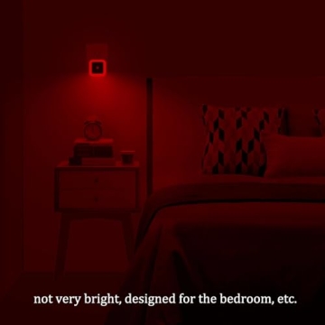 Elsent Real Red LED Night Lights - 4 Pack with Sensor