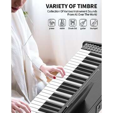 88 Key Digital Piano Keyboard Equipped for Learning