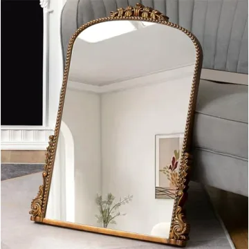 SHYFOY Antique Gold Baroque Wall Mirror for Elegant Spaces
