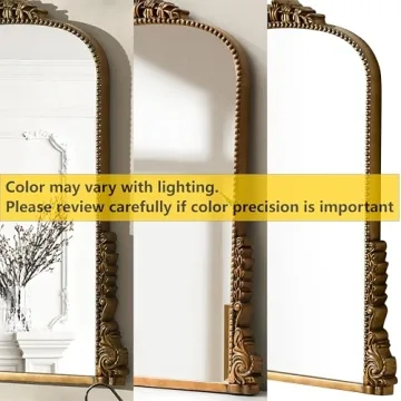 SHYFOY Antique Gold Baroque Wall Mirror for Elegant Spaces