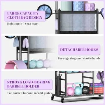 Mythinglogic Dumbbell Rack Multifunctional Home Gym Storage