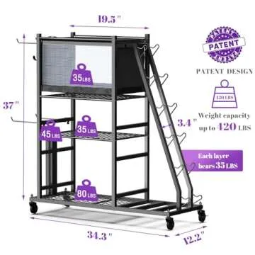 Mythinglogic Dumbbell Rack Multifunctional Home Gym Storage