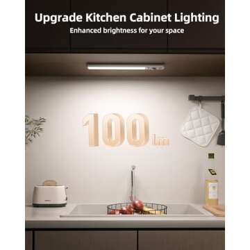 EZVALO Motion Activated Under Cabinet Lights - Dimmable & Wireless