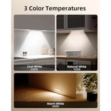 EZVALO Motion Activated Under Cabinet Lights - Dimmable & Wireless