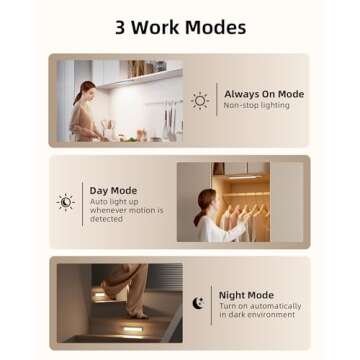 EZVALO Motion Activated Under Cabinet Lights - Dimmable & Wireless