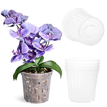 TRUEDAYS Clear Orchid Pots - Perfect for Healthy Plant Growth