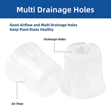 TRUEDAYS Clear Orchid Pots - Perfect for Healthy Plant Growth