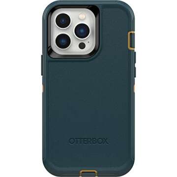 OtterBox iPhone 13 Pro (ONLY) Defender Series Case - Hunter Green, Rugged & Durable, with Port Protection, Includes Holster Clip Kickstand